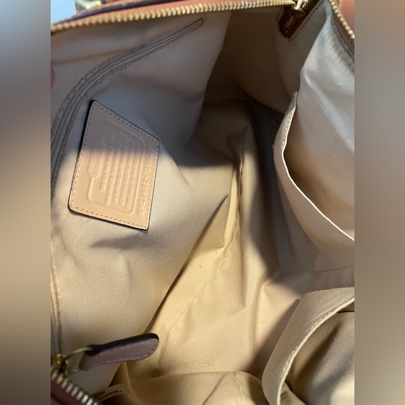 **AUTHENTIC** COACH Peyton Leather Nancy Satchel - Saddle- Dual Handle/Crossbody - Picture 5 of 15